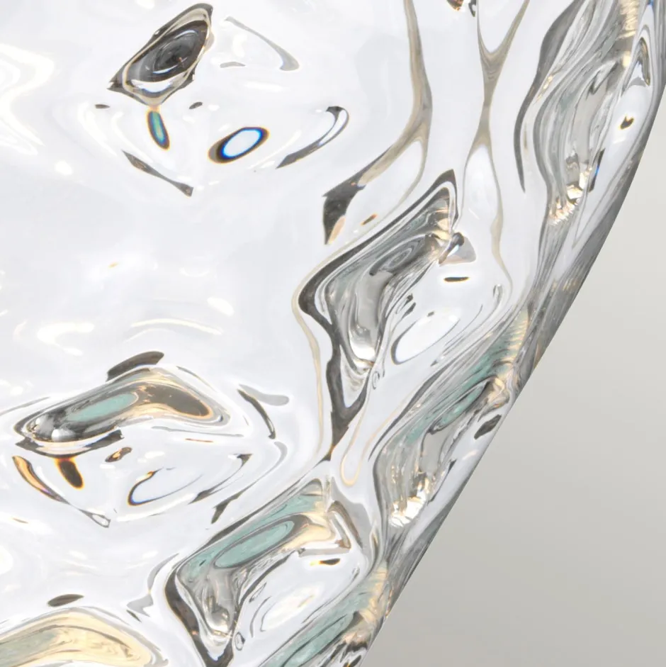 Wohnzimmerlampen|Glaslampen*Elstead Nachttischlampe Glas Stoff 78,7 cm beleuchteter Sockel