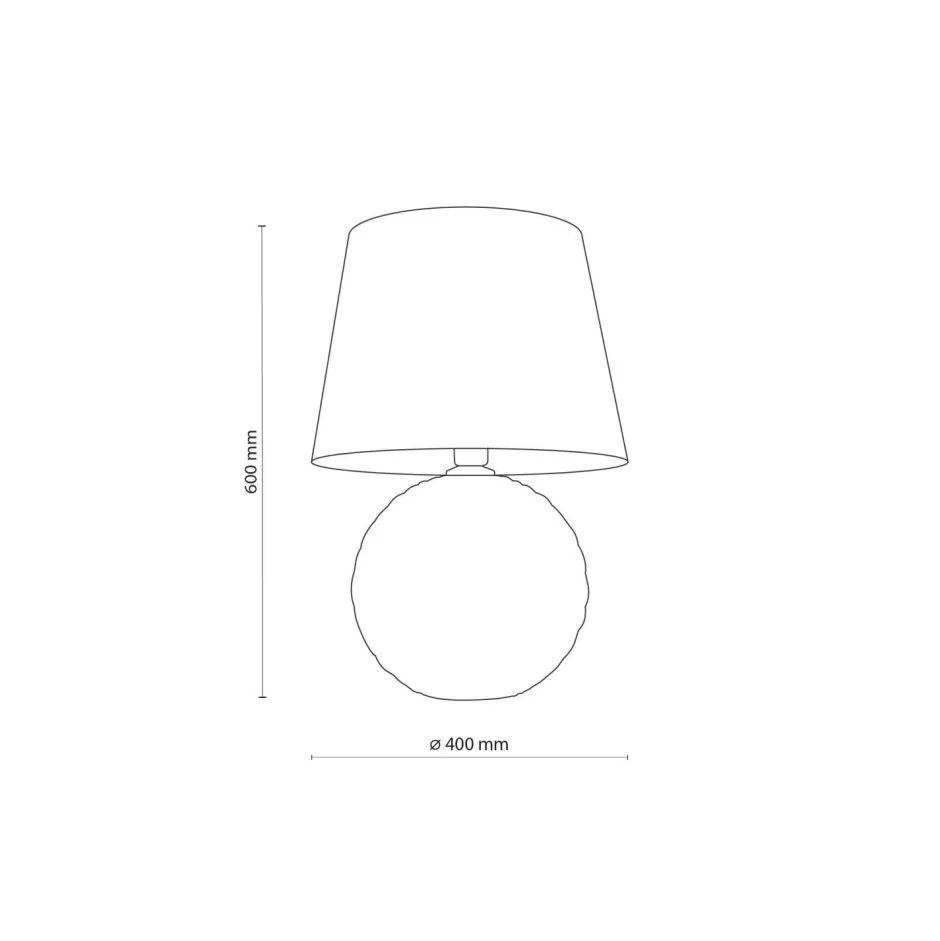 TK Lighting Nachttischlampe Glas Stoff 60 cm Klassisch E27 Ecru Beige< Tischlampen|Schlafzimmer Lampen