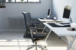 Belis Nachttischlampe Glaskugel blendarm E27 15 cm in Schwarz< Wohnzimmerlampen|Metall Lampen