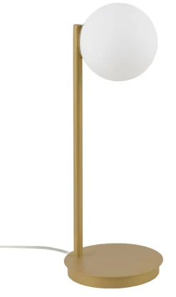 Sigma Nachttischlampe Gold Metall Glas Kugel 43cm G9 klein< Tischlampen|Kugellampen