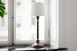 By Rydéns Nachttischlampe Metall Stoff 59,5 cm E27 Klassisch ELIN< Wohnzimmerlampen|Schlafzimmer Lampen