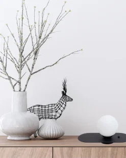 Wohnzimmerlampen|Metall Lampen*Belis Nachttischlampe mit Schalter Glas Metall E27 22 cm