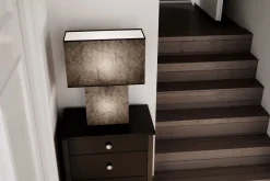 By Rydéns Nachttischlampe Papier 50 cm Schwarz eckig Modern 2x E27< Wohnzimmerlampen|Schlafzimmer Lampen