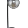 Tischlampen|Moderne Lampen*Sigma Nachttischlampe Schwarz Grau Glas Kugel 44 cm Leselicht