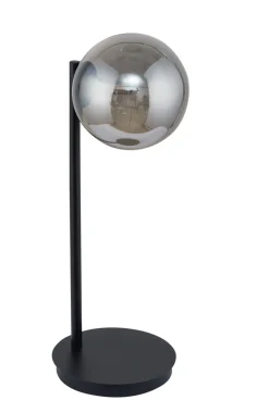 Tischlampen|Moderne Lampen*Sigma Nachttischlampe Schwarz Grau Glas Kugel 44 cm Leselicht