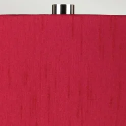 Elstead Nachttischlampe Stoff Keramik 64 cm hoch Rot Weiß< Wohnzimmerlampen|Stofflampen