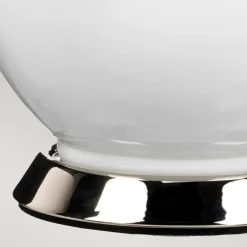 Elstead Nachttischlampe Stoff Keramik 64 cm hoch Rot Weiß< Wohnzimmerlampen|Stofflampen