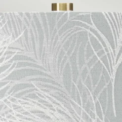 Elstead Nachttischlampe Stoff Keramik E27 69 cm Retro Weiß grau< Schlafzimmer Lampen|Stofflampen