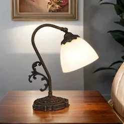 Giovanni Battista Nachttischlampe Weiß Messing< Lampen Aus Aller Welt|Metall Lampen