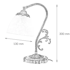 Giovanni Battista Nachttischlampe Weiß Messing< Lampen Aus Aller Welt|Metall Lampen