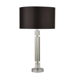 Glaslampen|Stofflampen*Searchlight Nachttischleuchte E27 62 cm Ø 35 cm Stoff Glas SAMUEL