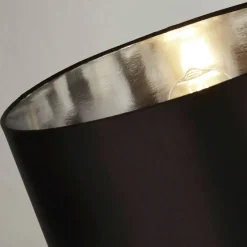 Glaslampen|Stofflampen*Searchlight Nachttischleuchte E27 62 cm Ø 35 cm Stoff Glas SAMUEL