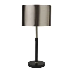 Wohnzimmerlampen|Schlafzimmer Lampen*Searchlight Nachttischleuchte E27 59,5 cm Schwarz Modern