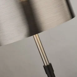 Wohnzimmerlampen|Schlafzimmer Lampen*Searchlight Nachttischleuchte E27 59,5 cm Schwarz Modern