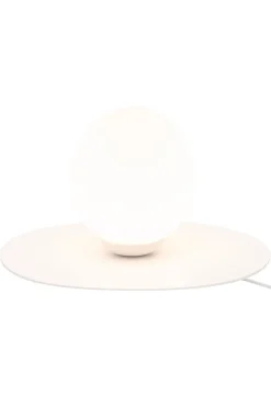 Wohnzimmerlampen|Metall Lampen*Belis Nachttischleuchte Glaskugel blendarm E27 15 cm in Weiß