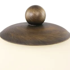 Tischlampen|Schlafzimmer Lampen*Steinhauer Nachttischleuchte Metall Glas in Bronze Creme E27 45 cm