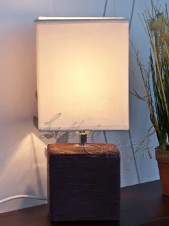 Rabalux Nachttischleuchte weiß braun E27 H:30cm Keramik< Wohnzimmerlampen|Keramiklampen