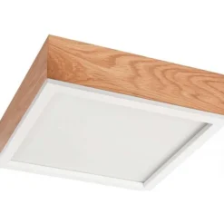 Wohnzimmerlampen|Glaslampen*Lamkur Natürliche Deckenlampe Eiche Glas L:31 cm E27 2-flmg