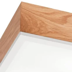 Wohnzimmerlampen|Glaslampen*Lamkur Natürliche Deckenlampe Eiche Glas L:31 cm E27 2-flmg