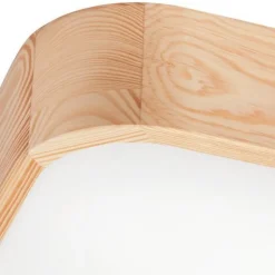 Lamkur Natürliche Deckenlampe Pinie Glas B:45 cm E27 4-flmg< Wohnzimmerlampen|Glaslampen