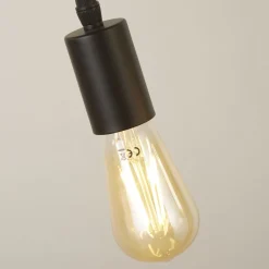 Searchlight Natürliche Pendelleuchte Holz E27 4-flammig Vintage< Wohnzimmerlampen|Esszimmer Lampen