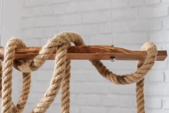 Invicta Interior Natürliche Pendelleuchte Natur 5-flammig L:90 cm E27< Hängelampen|Bürolampen