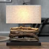 Invicta Interior Natürliche Tischlampe Modern kunstvoll 40cm Treibholz< Nachttischlampen|Holzlampen