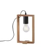 Just Light Natürliche Tischleuchte Holz Metall 28,5 cm E27 Retro< Wohnzimmerlampen|Schlafzimmer Lampen