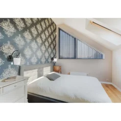 Wandleuchten|Küchenlampen*Glasberg Nickel Wandlampe Metall Glas Schirm COLURA