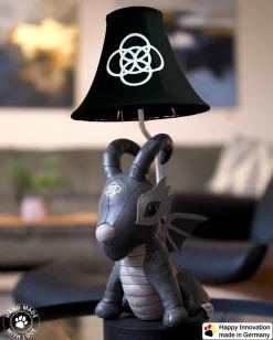 Wohnzimmerlampen|Kinderzimmerlampen*Happy Lamps Niedliche Kinderzimmerlampe LED 58 cm Drache Grau Schwarz