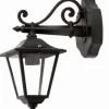 Rustikale Lampen|Rustikale Außenleuchten*Lido Nostalgische Außenlampe Schwarz IP44 Aluminium Rustikal
