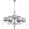 Hängelampen|Moderne Lampen*Jupiter Opulenter Kronleuchter Ø1m Chrom Grau 9xE27 AELUA