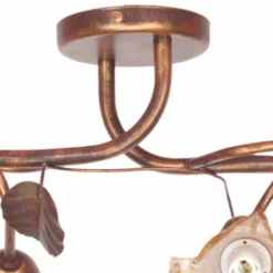 Lamkur Orange Deckenleuchte Metall 4-flmg Rustikal< Deckenleuchten|Rustikale Lampen