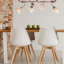 Lamkur Orange Deckenleuchte Metall 4-flmg Rustikal< Deckenleuchten|Rustikale Lampen