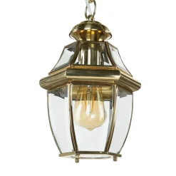 Elstead Outdoor Hängeleuchte Messing Glas Vintage Design E27< Metall Lampen|Messinglampen
