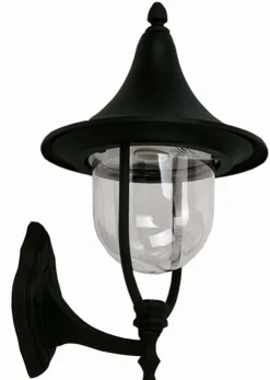 Lido Outdoor Wandlaterne MADILAH Schwarz Aluminium E27 IP43< Außenleuchten Antik|Außenwandleuchten