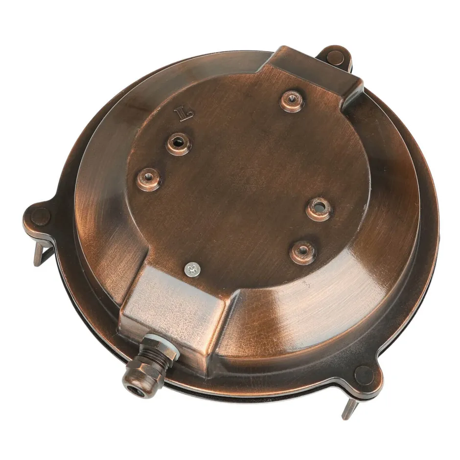 Rustikale Lampen|Metall Lampen*Lido Outdoor Wandleuchte Messing Maritim Ø 21 cm E27 IP64