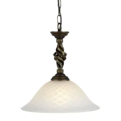 Rustikale Lampen|Designerlampen*Elstead Pendellampe ANOUK Ø34cm Antik Gold kürzbar Lampe