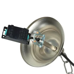 Metall Lampen|Messinglampen*Lido Pendellampe Außen in Nickel Echt-Messing Riffelglas