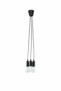 Hängelampen|Esszimmer Lampen*Sollux Pendellampe Retro Schwarz verstellbar bis 90 cm NESSA