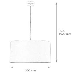 Hängelampen|Esszimmer Lampen*BPS Koncept Pendellampe Rot Gold Retro Ø50cm Esstisch Stoff