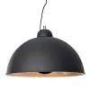 Hängelampen|Esszimmer Lampen*Invicta Interior Pendellampe rund Ø55cm Retro Schwarz Silber