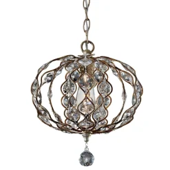 Elstead Pendellampe VELA Silber verstellbar Ø32cm Leuchte< Küchenlampen|Moderne Lampen