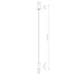 Hängelampen|Esszimmer Lampen*Nowodvorski Pendelleuchte Ø 4 cm GU10 R35 Weiß Metall verstellbar