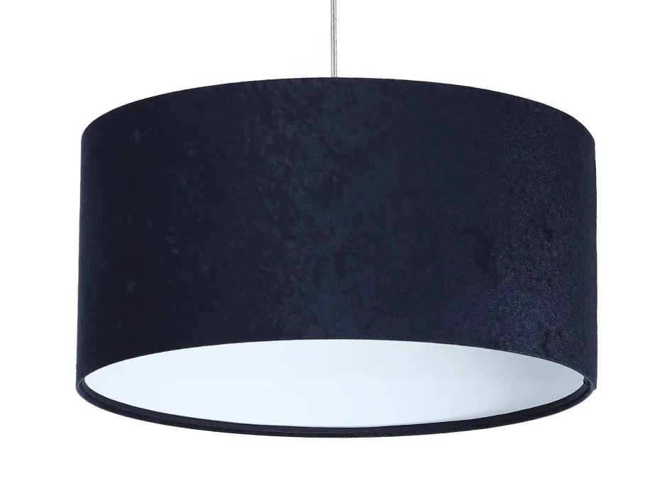 BPS Koncept Pendelleuchte AIMEE Dunkelblau Weiß Retro rund< Hängelampen|Esszimmer Lampen