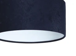 BPS Koncept Pendelleuchte AIMEE Dunkelblau Weiß Retro rund< Hängelampen|Esszimmer Lampen