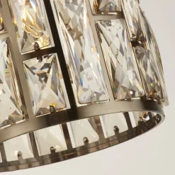 Searchlight Pendelleuchte Art Déco D: 22 cm E27 Kristall Schirm< Hängelampen|Esszimmer Lampen