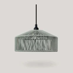 Newgarden Pendelleuchte außen IP54 Seil Lampenschirm E27 Ø 30 cm Grün< Metall Lampen|Hängeleuchten Außen