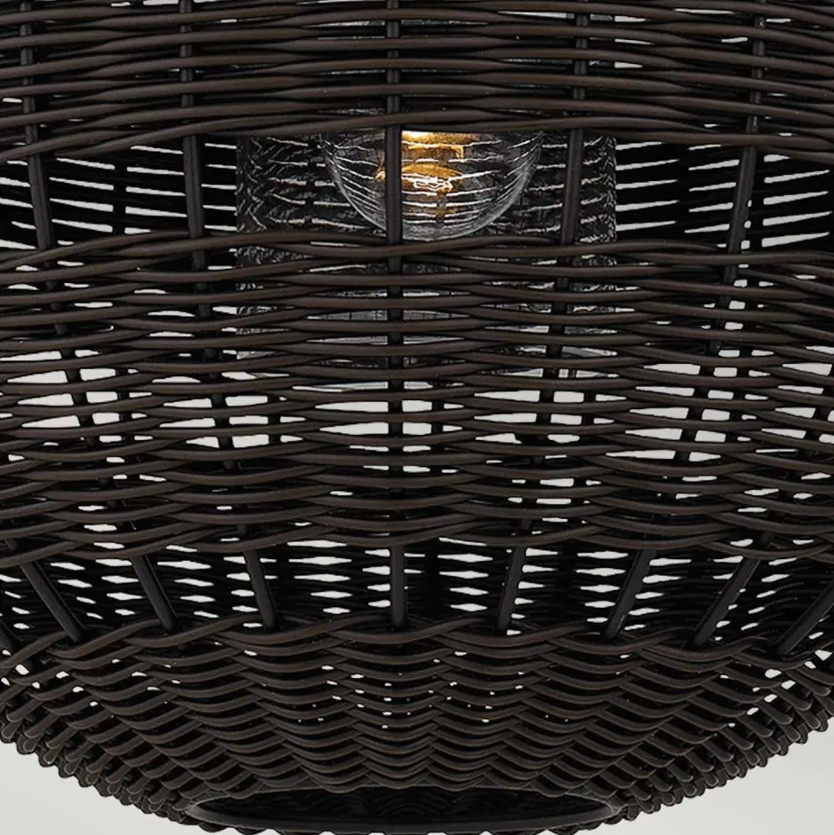 Elstead Pendelleuchte außen Korbschirm E27 IP44 in Bronze dunkel< Metall Lampen|Rustikale Lampen