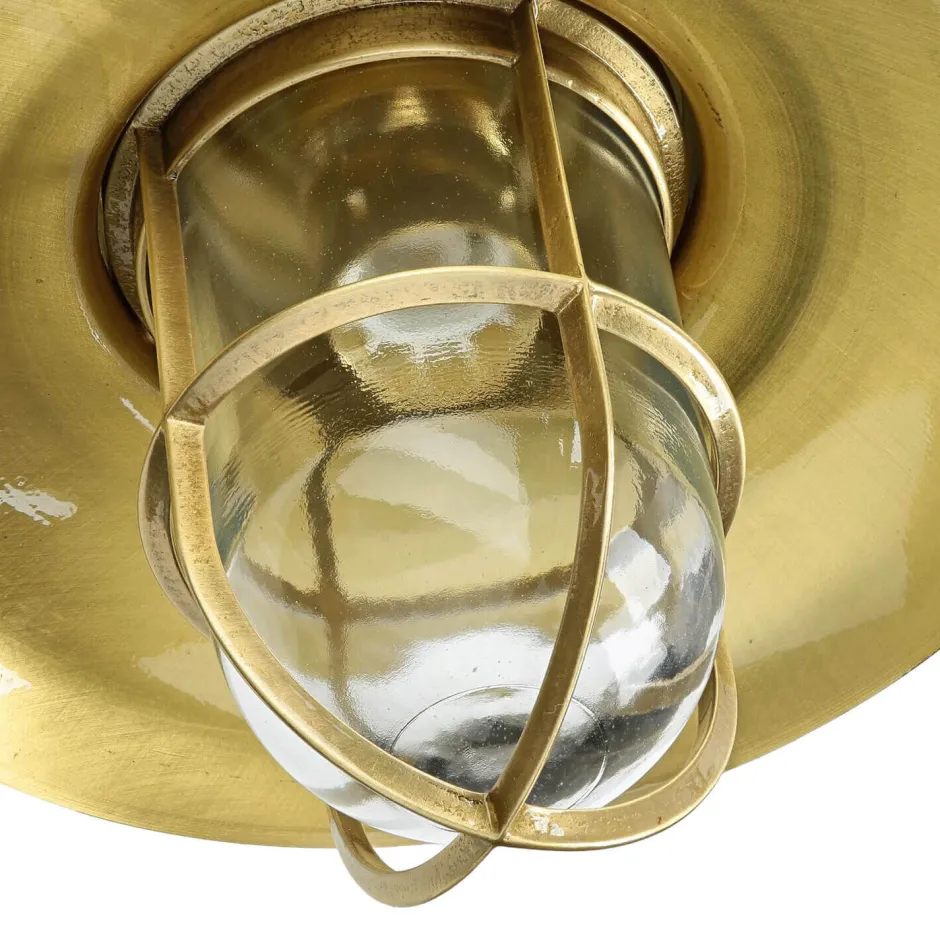 Metall Lampen|Messinglampen*Lido Pendelleuchte Außen Messing Glas Terrasse Ø23cm